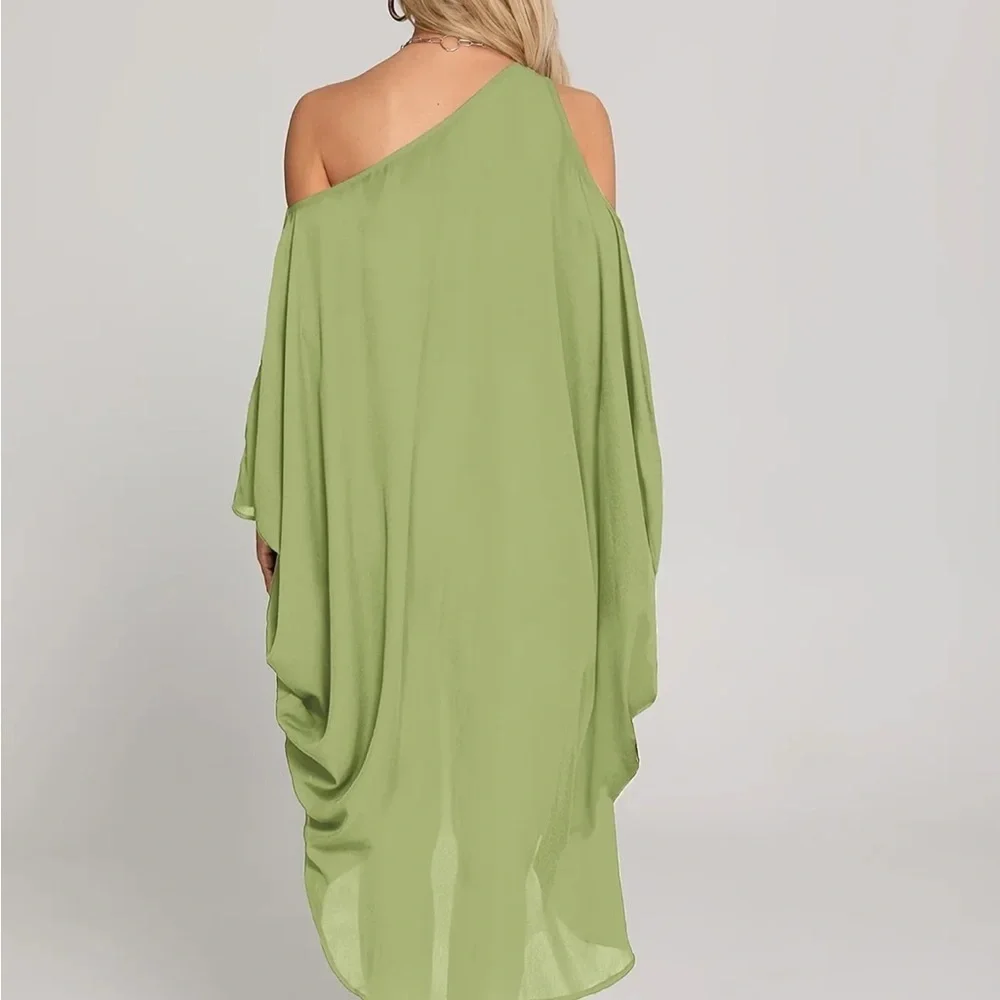 NEW One Shoulder Cover Up/Shirt - Picture 2 of 5